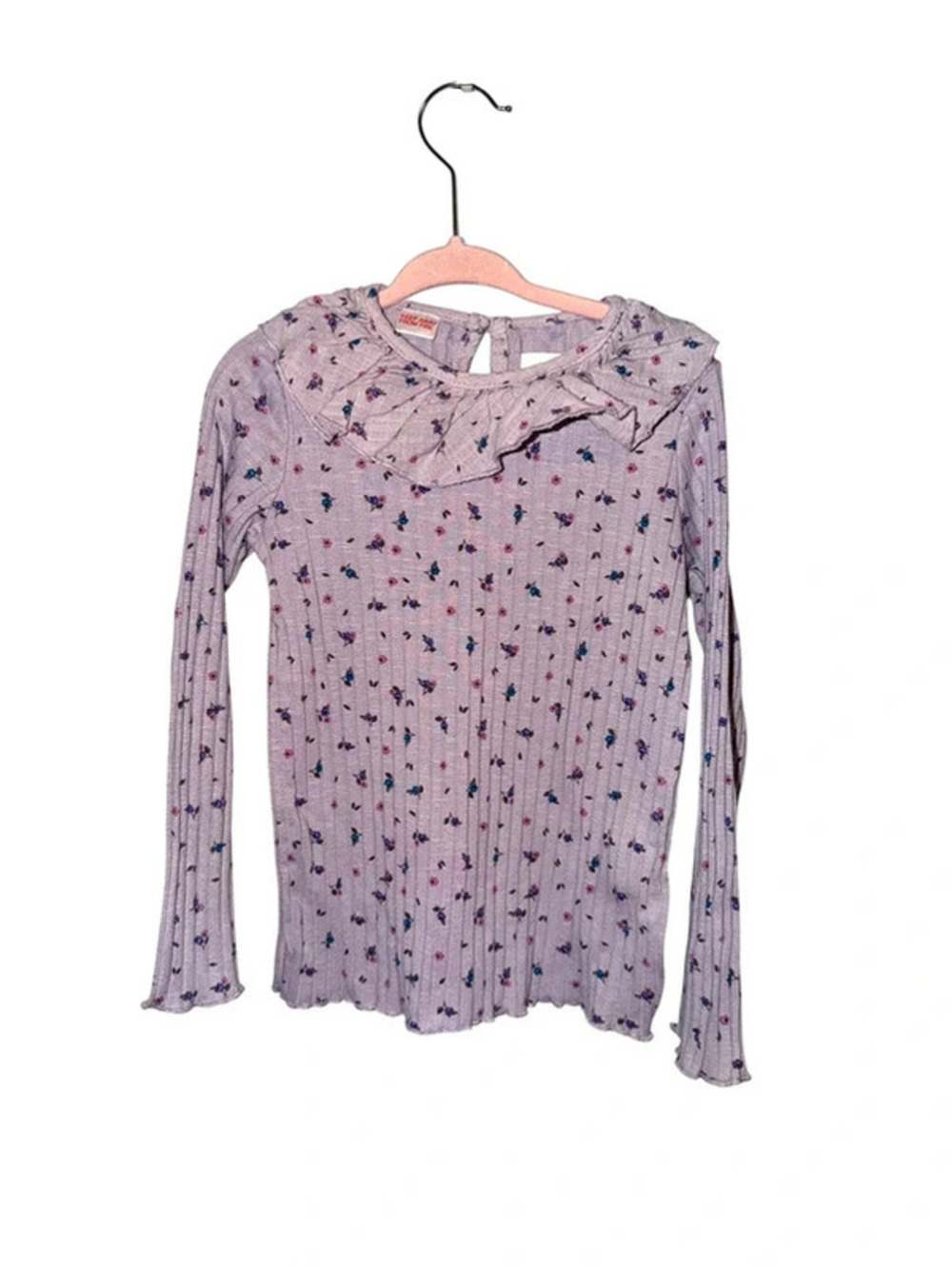 4Y - Zara Floral Ribbed LS VGUC